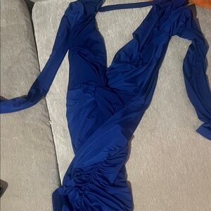 Elegant Blue Mini Dress